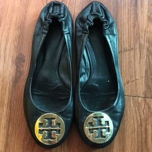 Authentic Tory Burch Ballet, Black Color Size 7